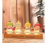 ASD Jewerly Luce notturna del pupazzo di neve di Nana, lampada personalizzata della decorazione del pupazzo di neve di Natale, regalo di festa di Natale per la nonna della madre Nana