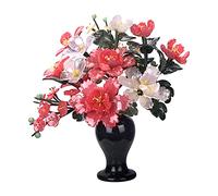 asdchZen Alberi Artificiali Bonsai Artificiali Peonia di Giada Ornamenti per Vasi di Fiori Ornamenti Feng Shui per L'Arredamento della Casa Intaglio Creativo di Giada Ornamenti Cinesi Pino Simulato