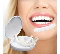asdchZen Apparecchi Artificiali in Silicone, Protesi Dentarie cosmetiche Instant Smile Comfort Fit Flex Denti Falsi temporanei Superiori e Inferiori Faccette dentali per den