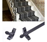 asdchZen Aste per Scale Nere Resistenti per Tappeti E Passatoie, Accessori per Fissare I Tappeti E Le Passatoie - Decorazione per La Casa Elegante E Funzionale, Ipwe09221-1 Pz-71 Cm/28 Pollici