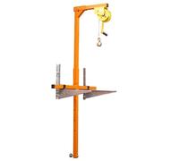 asdchZen Attrezzo di Sollevamento per Condizionatori d'Aria, Staffa Portatile + Piccola Gru A Manovella, Gru di Sollevamento per Riparazioni, con Argano da 15 M