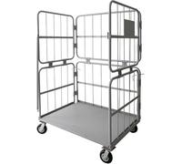 asdchZen Carrello con Piattaforma Pieghevole E Ripiani Regolabili, Carrello Portaoggetti in Metallo di qualità Commerciale per Magazzini, Supermercati E Ristoranti