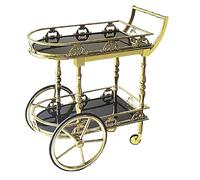 asdchZen Carrello da Cucina con Ruote, Carrello in Acciaio Inox A 2 Ripiani, Carrello di Servizio per Ristoranti con Ruote Bloccabili, Carrello Multiuso per Hotel, Soggiorno, Vagone Ristorante 1,3