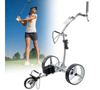 asdchZen Carrello Elettrico da Golf A 3 Ruote - Design Leggero E Pieghevole, Adatto al Bagagliaio Dell'Auto, capacità 30 kg, velocità Regolabile con Tabellone Segnapunti E Supporto