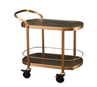 asdchZen Carrello in Acciaio Inox con Ruote, 2 Ripiani, con Ringhiera, Carrello per Catering con Ruote, per Ristorante, Esterno, Soggiorno O Uso Commerciale 2,1