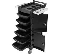 asdchZen Carrello in Metallo A Cinque Ripiani con Rotelle per L'Organizzazione di Saloni E Case