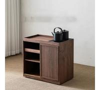 asdchZen Carrello Mid-Century, Carrello Mobile A 2 Ripiani con Braccioli, Carrelli in bambù con Contenitore, Tavolino Laterale con Ruote Universali E Display A 360° per Casa, Hotel E Ufficio D, M