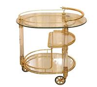 asdchZen Carrello Multiuso con Ruote, Carrello in Metallo A 3 Livelli con Ruote, Carrello con Ruote, 3 Ripiani, per Ville, Matrimoni, Ristoranti, Hotel, Feste 81 * 78 * 58 Cm