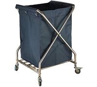 asdchZen Carrello per Lavanderia, Carrello per Lavanderia Commerciale, con Ruote, Carrello Pieghevole per Servizi Commerciali, Marrone, Taglia Unica, Blu, Taglia Unica