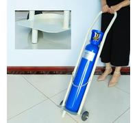 asdchZen Carrello per Stoccaggio E Trasporto Bombole - Design Stabile con Supporto Inferiore per Una Movimentazione Sicura - Ideale per La Gestione delle Bombole di Gas. Bianco, H, 95 Cm (37 3/8