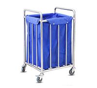 asdchZen Carrello Portaoggetti, Carrello Portaoggetti Quadrato, Carrello Portaoggetti per Lavanderia, Carrello Portaoggetti Mobile Blu con Ruote Frenanti.
