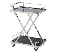 asdchZen Carrello Portavivande in Acciaio Inossidabile da 15 Stili, Ripiano per Auto con Ruote per Servire A 2/3 Livelli con Maniglia, Carrello con Ruote Bloccabili, per Cucina, Ristorante 2,10