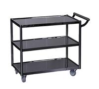 asdchZen Carrello Portavivande in Acciaio Inossidabile da 15 Stili, Ripiano per Auto con Ruote per Servire A 2/3 Livelli con Maniglia, Carrello con Ruote Bloccabili, per Cucina, Ristorante 2,9