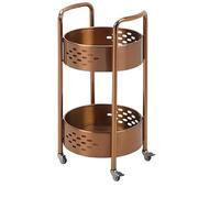 asdchZen Carrello Portavivande in Acciaio Inossidabile da 15 Stili, Ripiano per Auto con Ruote per Servire A 2/3 Livelli con Maniglia, Carrello con Ruote Bloccabili, per Cucina, Ristorante 2,13