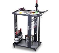 asdchZen Carrozza Ristorante Mobile Creativa, Carrello Multifunzionale per Il Servizio del Vino, Facile da Riporre E Design Sostenibile per Ristoranti E Case