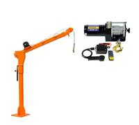 asdchZen Gru Elettrica/A Manovella, Gru Domestica Montata su Veicolo 12V 24V 220V, Paranco di Sollevamento Montato su Camion, Argano Elettrico da 500 kg 12 V B