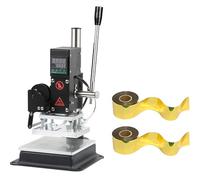 asdchZen Macchina per stampaggio a pellicola, strumento manuale per goffratura con controllo della temperatura da 45 a 300 ℃ per PVC, legno, pelle PU, logo e personalizzazione (10 x 13)