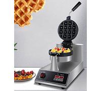 asdchZen Macchina per Waffle Belga da 1300 W - Macchina per Waffle Rotante con Piastre Antiaderenti - Controllo Automatico della Temperatura - Ottima per Waffle Dolci E Salati