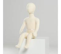 asdchZen Manichino Snodabile da 1 A 9 Anni, A Figura Intera, Seduto, Unisex, per Cucire, con Testa Flessibile E Braccia E Gambe Pieghevoli, Manichino per Vetrina, Monocolore, per Bambini di 3 Anni