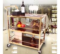 asdchZen Mobile da Cucina A Buffet in Metallo con Finitura in Legno, Organizer per Vino, Espositore, Tavolo da Bagno, Carrello Multiuso per Bar, Sala da Pranzo, Cucina, Caldo B, A