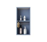 asdchZen Nicchia da Parete per Doccia in Acciaio Inox, A Doppio/Tre Ripiani, Flessibile, da Incasso, per Doccia E WC, per Riporre Oggetti in Bagno, Blu, 30X60 Cm/11,8X23,6 Pollici