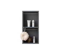asdchZen Nicchia da Parete per Doccia in Acciaio Inox, A Doppio/Tre Strati, Flessibile, da Incasso, per Doccia E WC, da Parete, per Bagno, Grigio, 30X60 Cm/11,8X23,6 Pollici