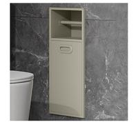 asdchZen Nicchia Doccia A Parete, Organizer da Bagno Incassato, Mensole A Parete Senza Piastrelle, Mensola in Acciaio Inox con Cestino per Riporre Oggetti in Cucina, Hotel, Casa, Marrone, 20X50X14 Cm