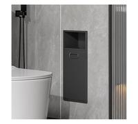 asdchZen Nicchia Doccia in Acciaio Inox, Nicchia da Incasso A Parete Senza Piastrelle con Cestino, Organizer Verticale A Doppio Strato per Bagno, Grigio, 20X50X14 Cm