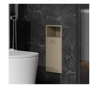 asdchZen Nicchia Doccia in Acciaio Inox, Senza Piastrelle, da Incasso A Parete con Cestino, Organizer Verticale A Doppio Strato per Bagno, Verde Chiaro, 20X50X14 Cm