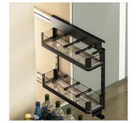 asdchZen Scaffale portaoggetti estraibile per armadietto, altezza regolabile dello strato, organizer per armadio con partizioni, per cucina, dispensa, bagno, 214 x 480 x 2 livelli