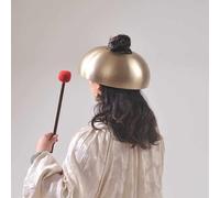 asdchZen Set di campane tibetane realizzate a mano in puro rame per la pulizia delle orecchie, la guarigione, il benessere, la meditazione e lo yoga, 26 cm