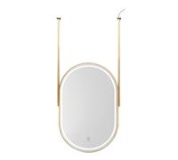 asdchZen Specchio da Toeletta Rotondo Color Oro Antico, Specchio da Bagno con Cornice in Lega di Alluminio, Specchio Decorativo Moderno per La Decorazione delle Pareti di Casa