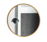 asdchZen Specchio da Toeletta Rotondo Color Oro Antico, Specchio da Bagno con Cornice in Lega di Alluminio, Specchio Decorativo Moderno per La Decorazione delle Pareti di Casa, Senza Luce, 70 Cm