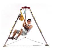 asdchZen Staffa Retrattile in Lega di Alluminio per Esplorazione di Pozzi, Treppiede di Salvataggio di Emergenza per Spazi Limitati, 1200 Libbre + Verricello + Cintura di Sicurezza