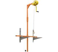 asdchZen Supporto per unità Esterna di Aria Condizionata + Argano Manuale con Attrezzo Specializzato per Sollevamento Autobloccante, Ripiano da 5 CV + Argano Autobloccante 1