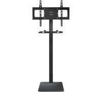 asdchZen Supporto TV Universale con Supporto da Pavimento A Scomparsa E Design Antiurto Ad Arco, Base Multifunzionale per Monitor, Carrello LCD Mobile con Vassoio Verticale Integrato, Supporto TV