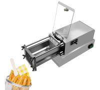 asdchZen Tagliapatate Elettrico di qualità Commerciale, Tagliapatate in Acciaio Inossidabile, Professionale con Lama da 8 Mm E 12 Mm per Uso Domestico E Commerciale, 10 Mm