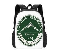 ASDCTYTKO Cortina D'ampezzo Sci Italia Monti Dolomiti Dolomiti 3 Borse da scuola Portatile da viaggio Zaino Cortina Dampezzo Festival sci