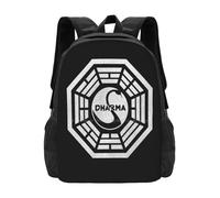 ASDCTYTKO Modello Dharma Initiative Laptop Viaggi Borse Scolastiche Dharma Lost TV Show Oceanic Sci Fi Fanboy Jacob Grunge Classics Regalo del festival