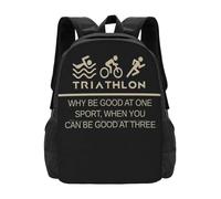 ASDCTYTKO Triathlon-Triathlon: Perché essere bravi in uno sport quando puoi essere bravo in tre modelli di moda Laptop da viaggio Regalo dello zaino scolastico