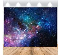 ASDCXZ Sfondo Cielo Stellato 2.2x1.5m, Spazio Esterno Notte Stelle Universo Scintillante Blu Viola Galassia Nebulosa sfondo fotografico Bambini Baby Shower Compleanno Festa Decorazione Studio Puntelli