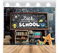 ASDCXZ Sfondo Fotografico Ritorno a Scuola 2.2x1.5m, Lavagna Arte Graffiti Libreria Primo Giorno di Scuola Tema Sfondo Fotografia per Bambini Studente Aula Festa Decorazioni Materiali Banner