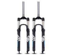 Asdfeop Forcella Ammortizzata per Mountain Bike in Lega di Alluminio Ultraleggera da 26"/27,5"/29", Forcella Anteriore a Molla Dritta da 1-1/8", Escursione 105 mm, Attacco QR da 9 mm, Blocco Manuale.