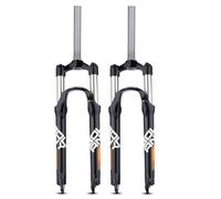 Asdfeop Forcella Ammortizzata per Mountain Bike in Lega di Alluminio Ultraleggera da 26"/27,5"/29", Forcella Anteriore a Molla Dritta da 1-1/8", Escursione 105 mm, Attacco QR da 9 mm, Blocco Manuale.