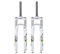 Asdfeop Forcella Ammortizzata per Mountain Bike in Lega di Alluminio Ultraleggera da 26"/27,5"/29", Forcella Anteriore a Molla Dritta da 1-1/8", Escursione 105 mm, Attacco QR da 9 mm, Blocco Manuale.