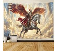 ASDFGHJKLZA Arcangelo Arazzo da Parete Stampato in 3D Cavaliere Alato Decorazione Murale Camera Soggiorno 70cmx100cm