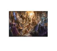 ASDFGHJKLZA Dei dell'Olimpo Quadro Su Tela Moderno HD Mitologia greca Poster Decorazioni Parete Per Camera Da Letto, Soggiorno, Bagno, Regalo 16x24inch(40x60cm)