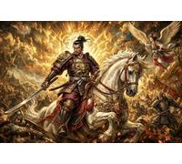 ASDFGHJKLZA Dio della guerra orientale - Samurai Canvas Art Senza Cornice Moderno HD Quadro Decorazioni Parete Per Soggiorno, Camera Da Letto, Casa, Regalo 20x30inch(50x75cm)