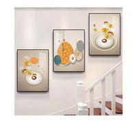 ASDFGHT Quadri Moderni Camera da Letto, Decorazione da Parete Moderna, Trittico Con Scala, Per Ingresso, Corridoio (Color : H, Size : 35x50x2.5cm)