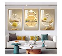 ASDFGHT Quadri Moderni Soggiorno Scala Ingresso Moderno Minimalista Tripla Pittura Decorativa, Camera da Letto Divano Sfondo Muro Dipinto Stampe (Color : T, Size : 40x60x1.2cm)